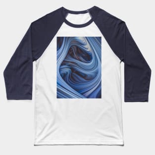 Arctic Taffy. Melting Blue Abstract Design Baseball T-Shirt